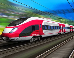 Bullet train, meant to illustrate the faster construction timelines with CFS buildings