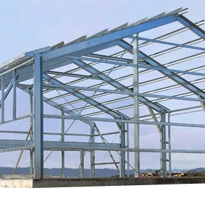 Image of cold formed steel framing - gable building. Supporting the advantages of building with CFS.