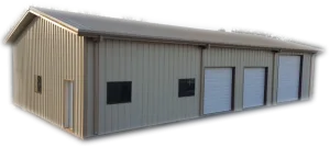 Basic gable metal building for blog about steel building myths